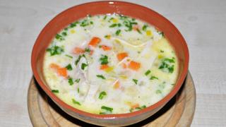 Ватерзой, суп куриный со сливками