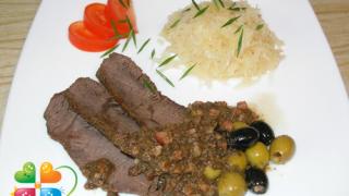 Жаркое из говядины с маслинами
